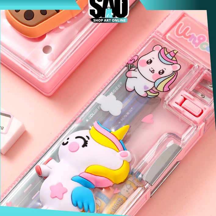 

KODE A97R SAO S5945 Pencil Case Tempat Pensil Lengkap Dengan Peruncing Tempat Pensil Karakter Kotak Pensil Anak Pencil Case Magnet