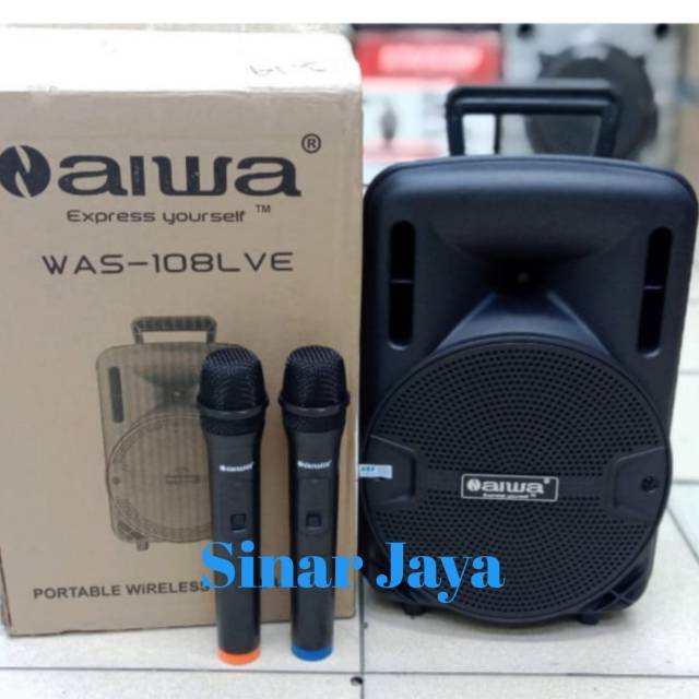 Speaker portable wireless 8 INCH Aiwa was 108lve ORIGINAL