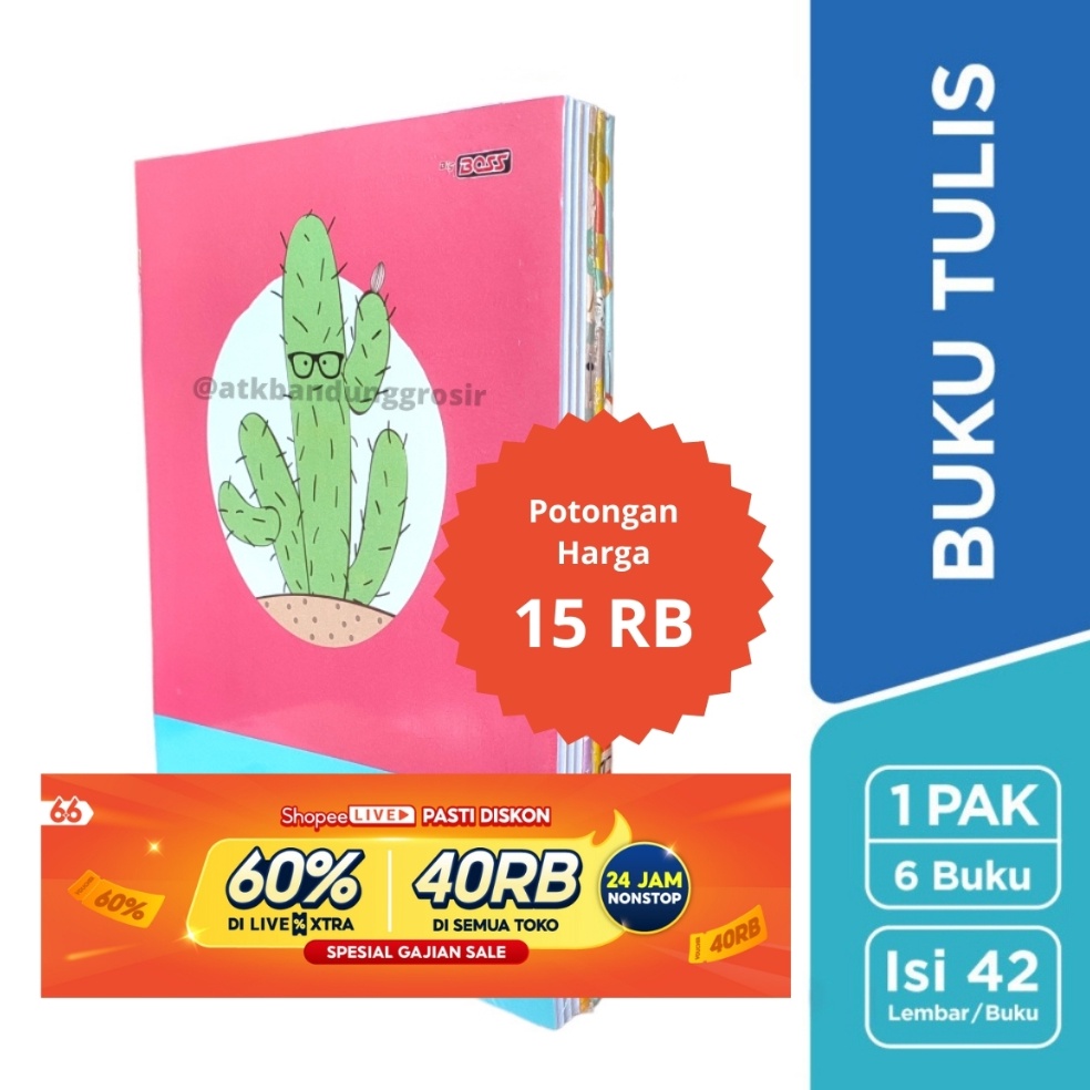 

Sedia Buku Tulis Boxy Big Boss 42 Lembar 1 Pak 6 Buku Ukuran B5 Buku Panjang Pak