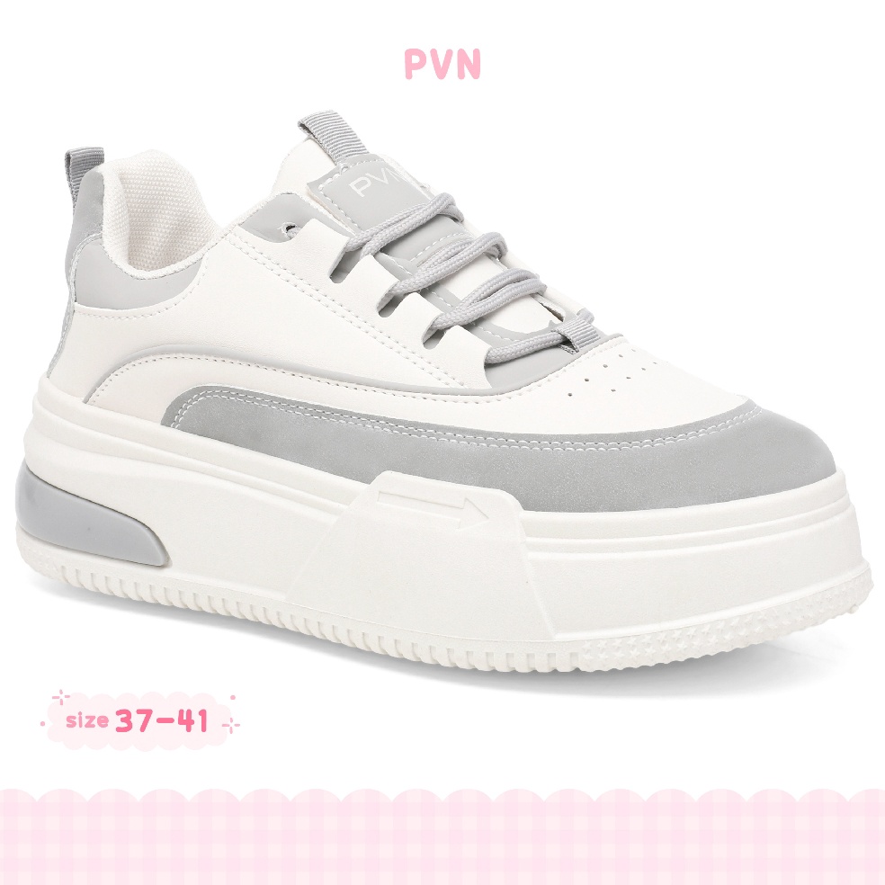 Termurah PVN Jeno Sepatu Sneakers Wanita Shoes Grey 438