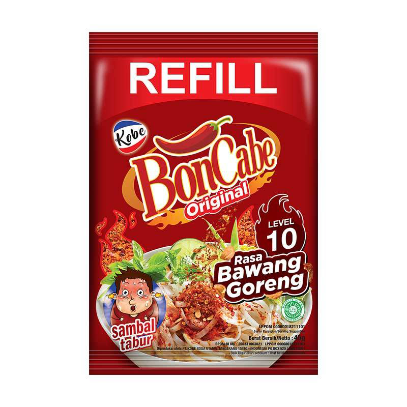 

Bon cabe level 10 dengan bawang goreng 22.5 gram