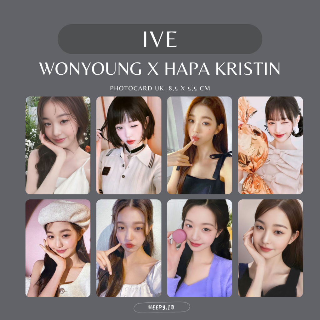 REPLIKA PHOTOCARD IVE WONYOUNG X HAPA KRISTIN - Unofficial Replika Photocard Ive Wonyoung X Hapa Kri