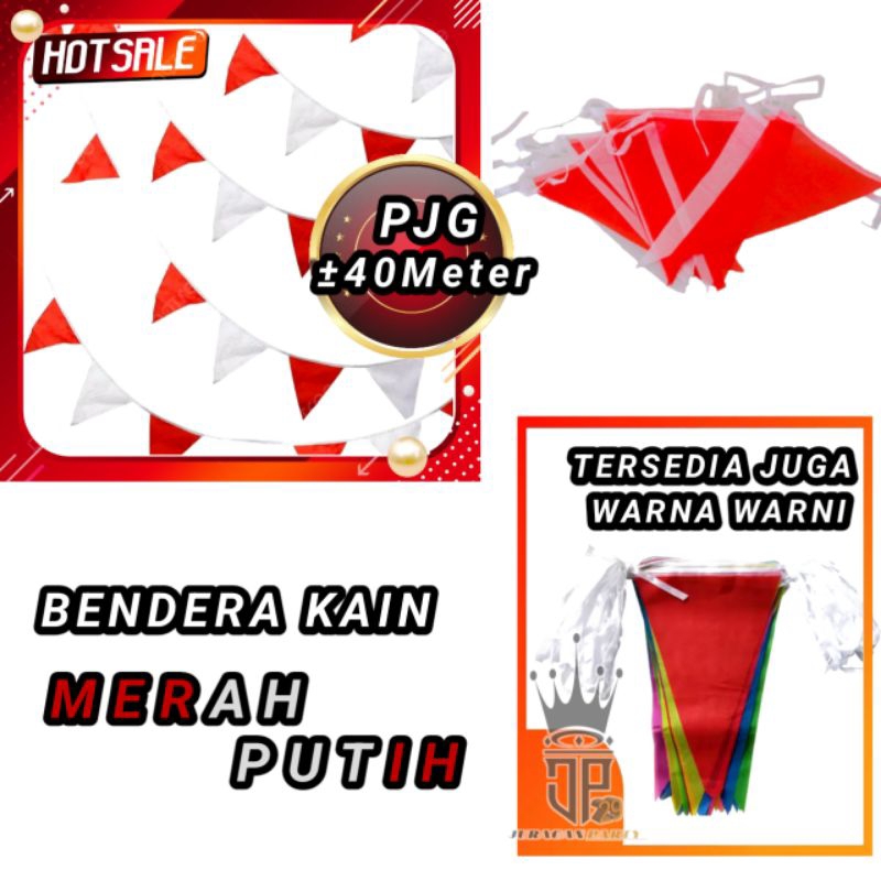 Bendera kain merah putih, bendera segitiga kain,bendera umbul umbul,bendera renceng