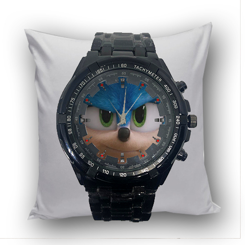Jam Tangan Pria SONIC Keren Stainless Steel Besi Hitam Terbaru Premium 01 Anti Air