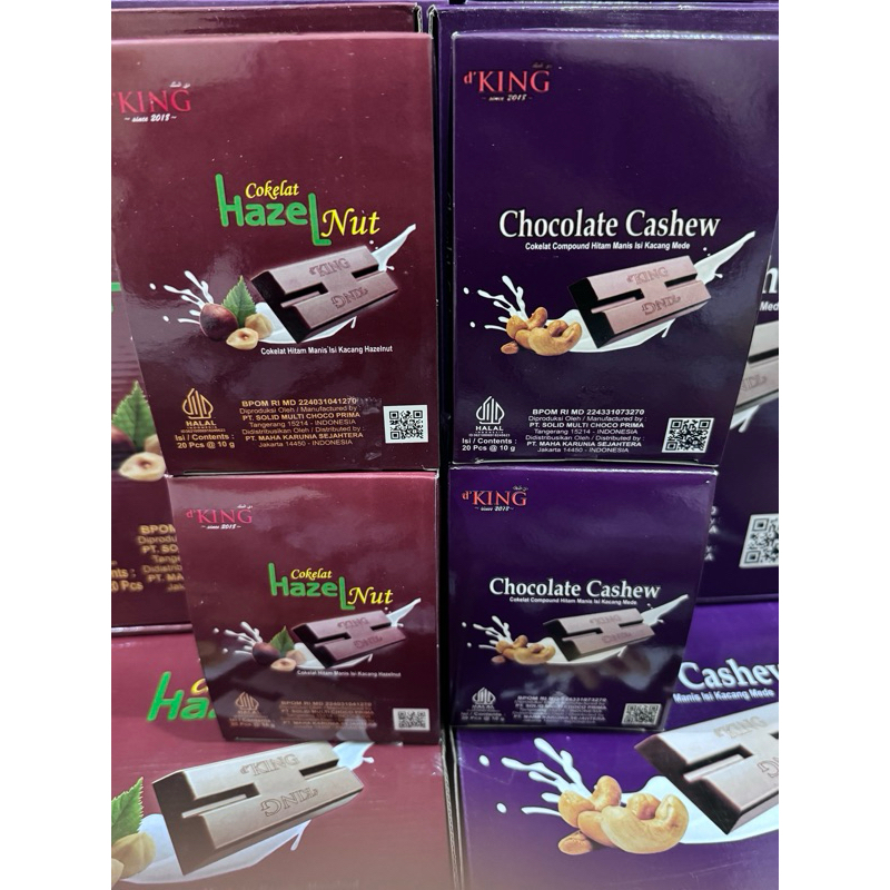 

COKLAT BATANG HC Cokelat HazeLnut Cokelat Cashew isi 80pcs dalam 1 Box