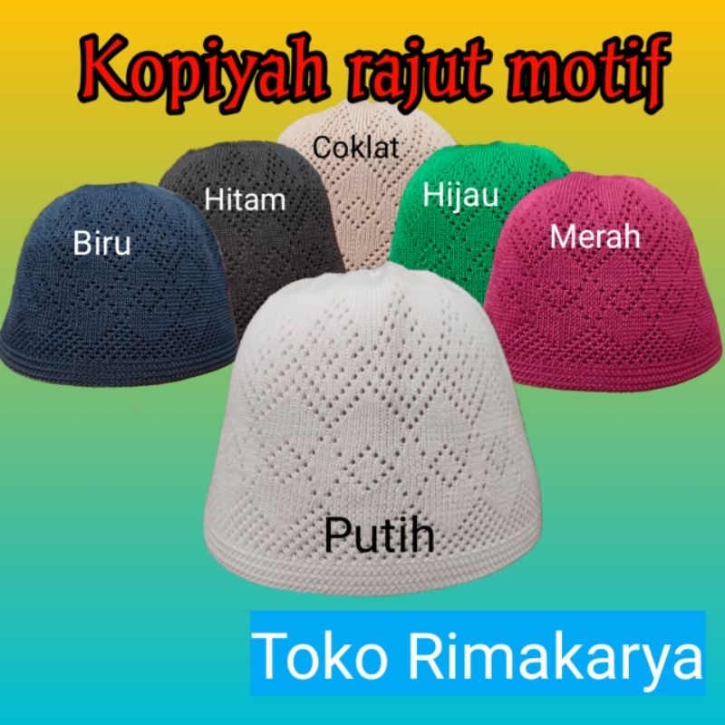 Kopyah rajut motif