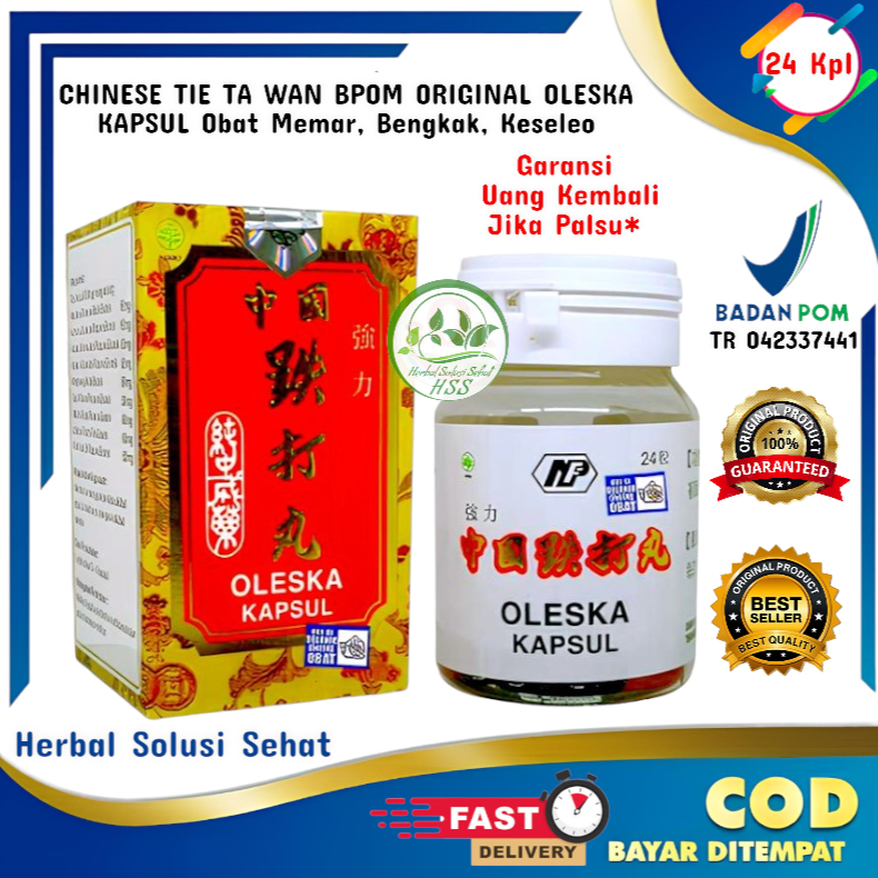 CHINESE TIE TA WAN BPOM ORIGINAL OLESKA KAPSUL Obat Memar, Bengkak, Keseleo
