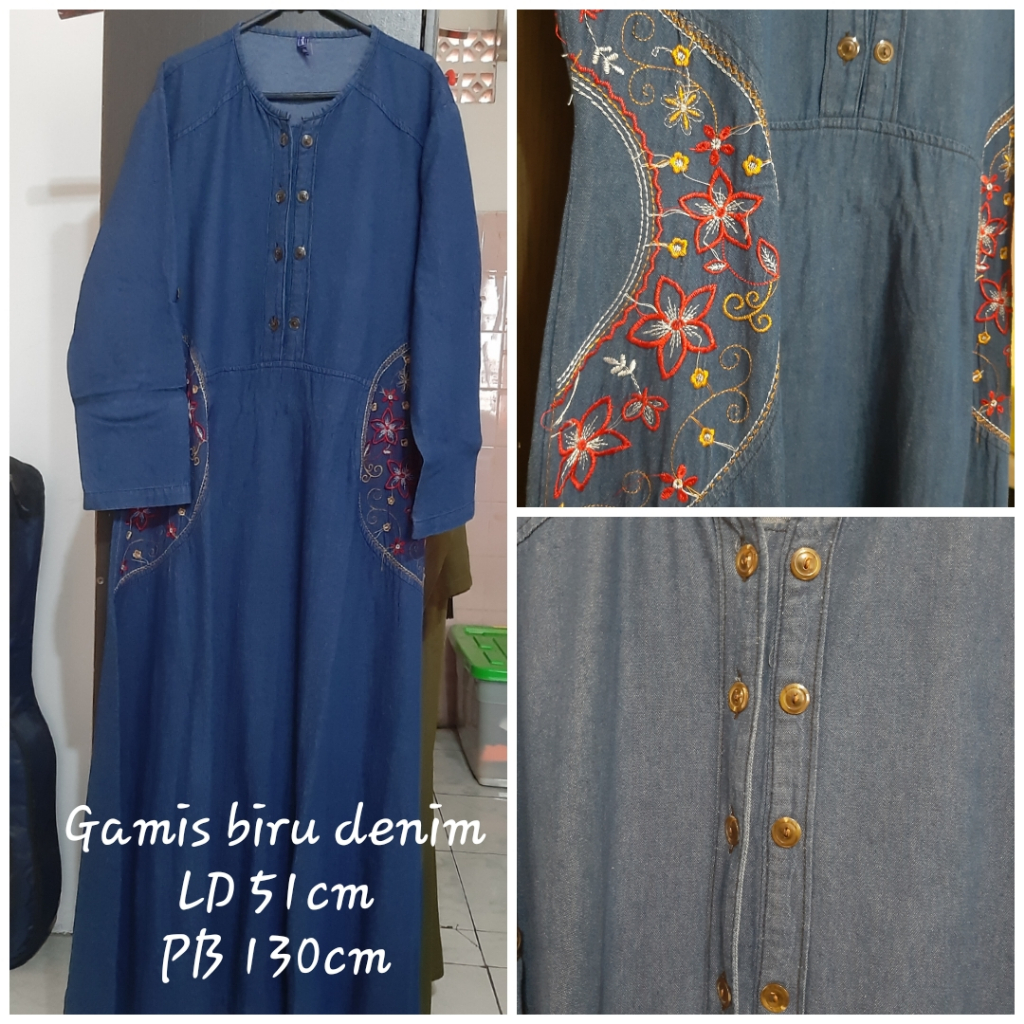 Gamis Biru Denim