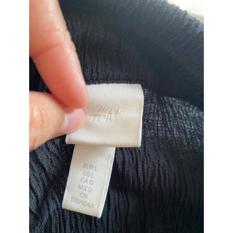 PRELOVED HNM H&M blouse wanita kemeja tunik black hitam