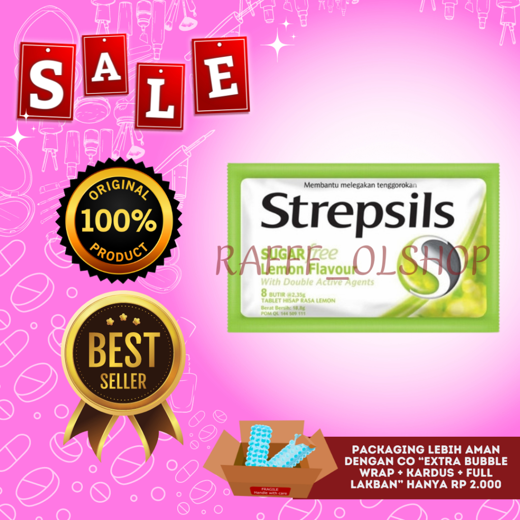 

STREPSILS 8 BUTIR LEMON FLAVOUR PERMEN PEREDA TENGGOROKAN
