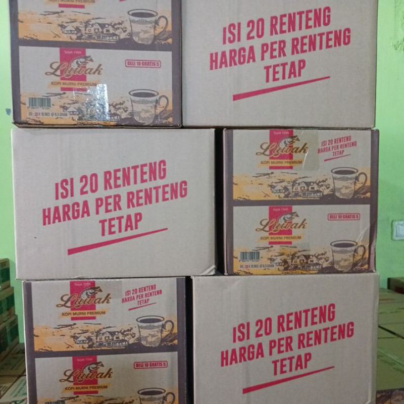 

PROMO luwak MINI isi 300 pcs / KOPI LUWAK MINI isi 20 renteng /kopi murni premium /kopi luwak 1 DUS