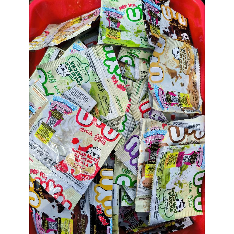 

Kerajinan Prakarya Dari Bungkus Minuman Sachet Pop Ice Uyu Per 100 Pcs