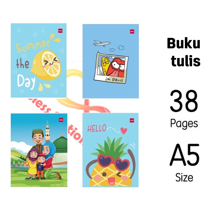 

Buku tulis Deli 38 lembar Buku sekolah A5 Buku garis (10 pcs)