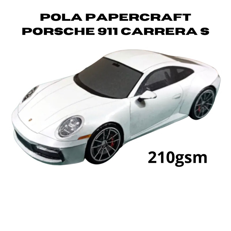 

DIY lembar pola kertas papercraft porsche 911 carrera s kertas 210gsm