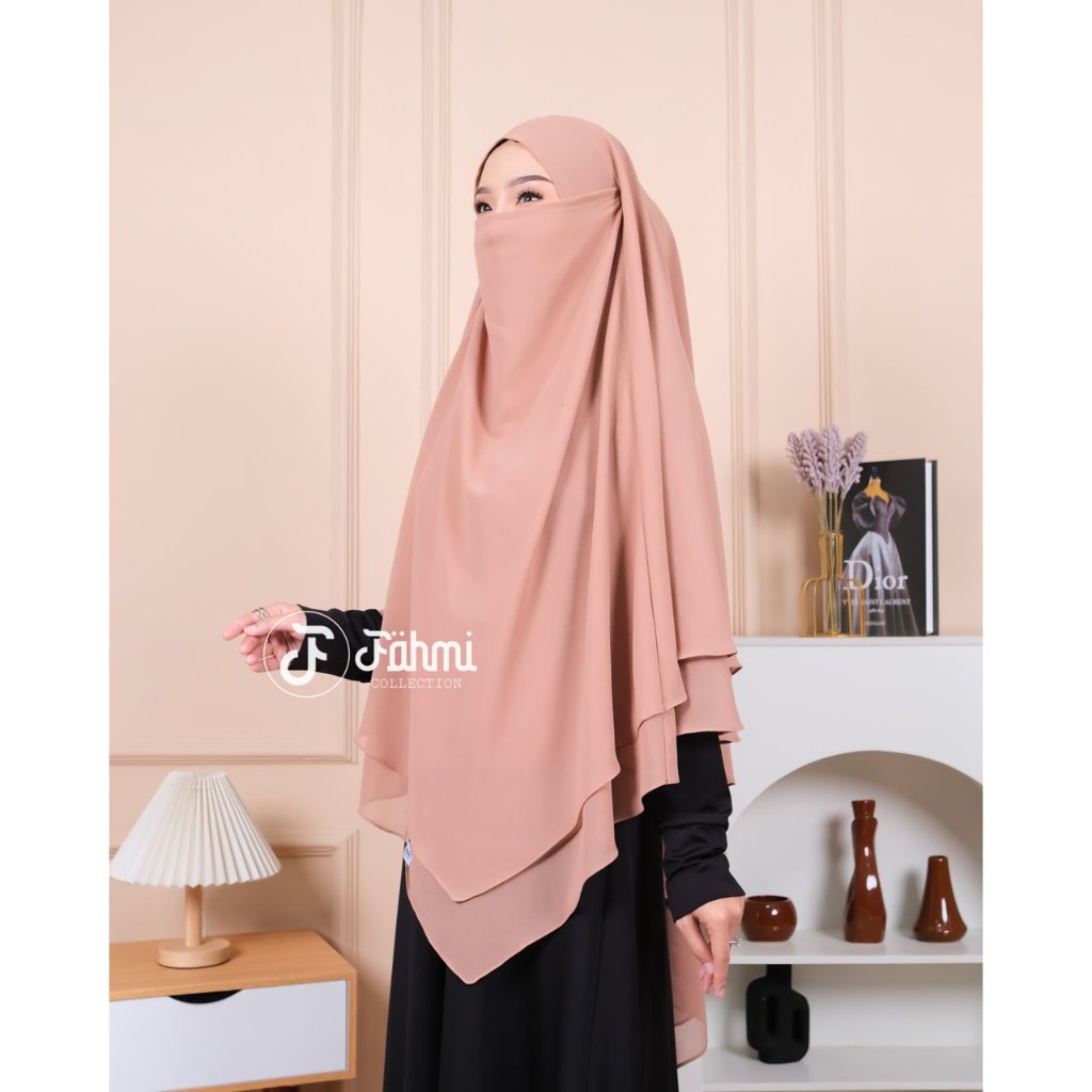 jilbab syari French Khimar Rania bisa langsung pake cadar
