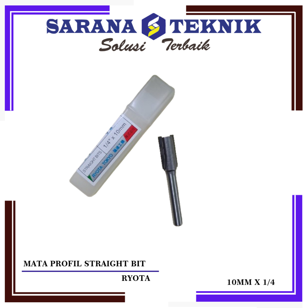 Mata Router / Profil Straight bit 10 12 mm Ryota''