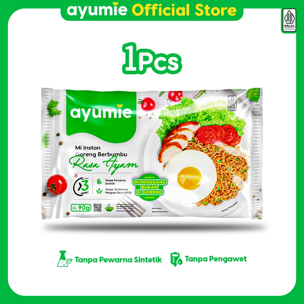 

Ayumie Mie Sehat Rasa Ayam - Isi 1 Pack