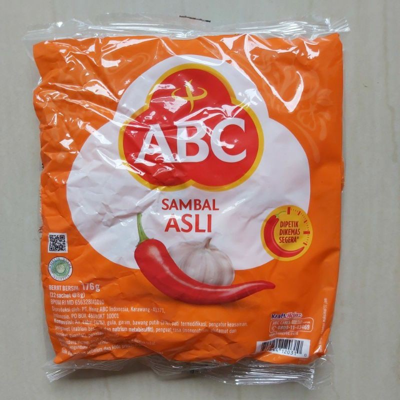 

ABC Sambal Asli SACHET 22x8gr 1 Pak isi 22 saset