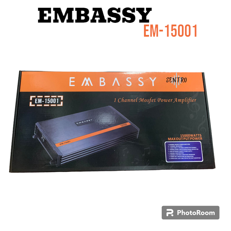 POWER MONOBLOCK EMBASSY 1500.1D class D,,tenaga super badak ORIGINAL TERMURAH