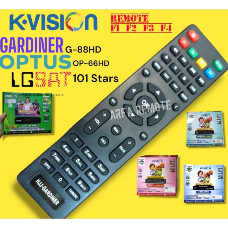 Remote KVISION OPTUS 66HD GARDINER LGSAT STARS 101 Remote K-Vision OPTUS