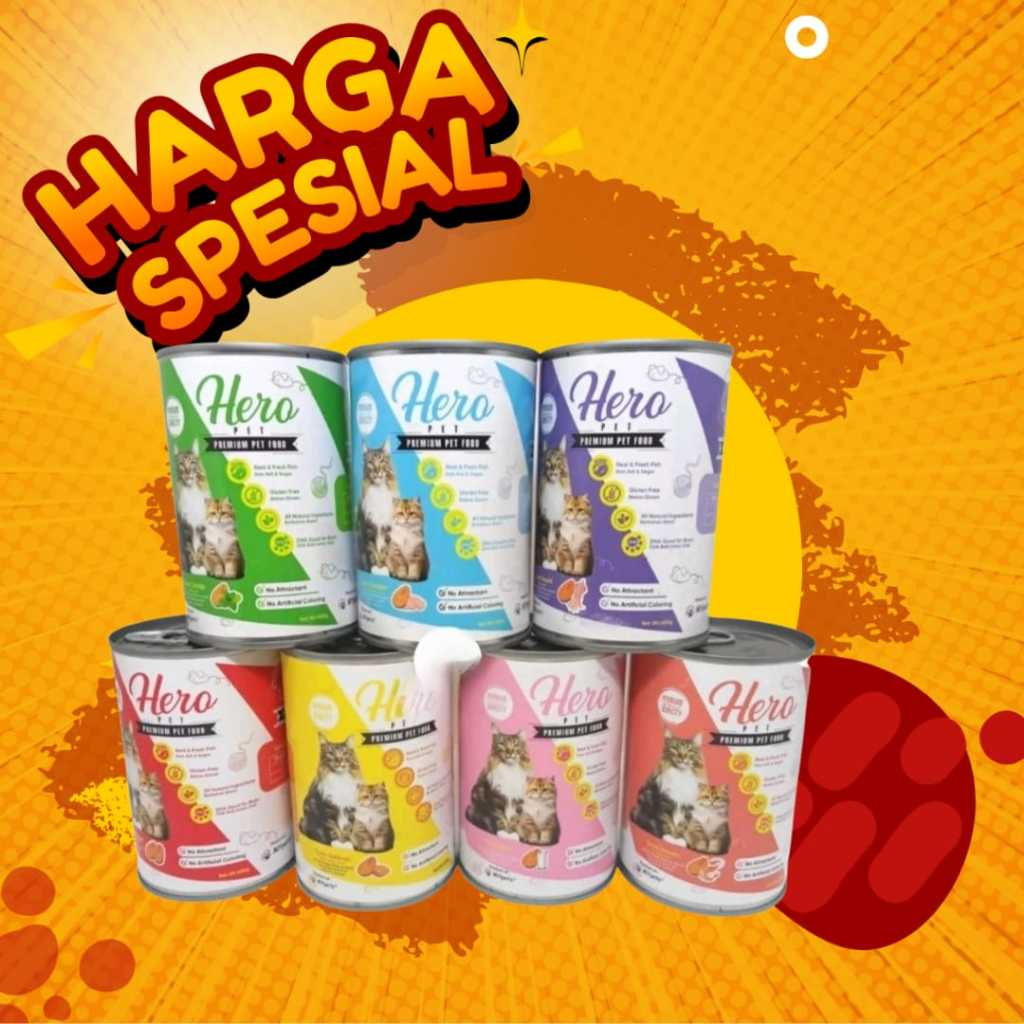 HERO KALENG Premium Pet Food 400 Gr ( makanan basah kucing )