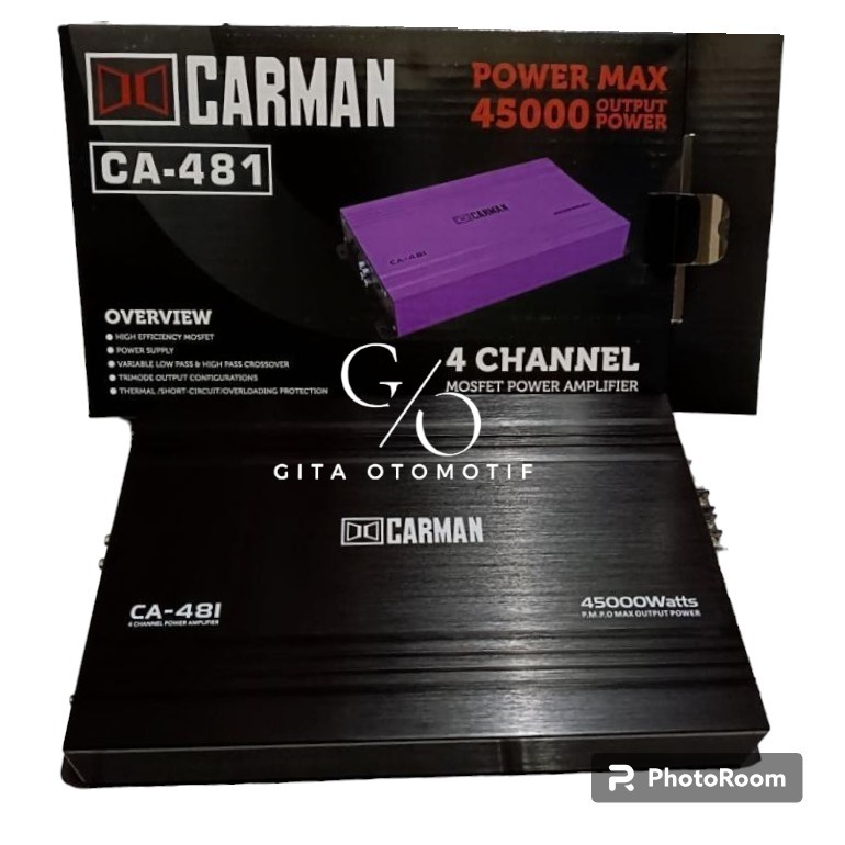 Power Mobil Carman Power Output CA 481 Mosfet Power Amplifier 4 Ch