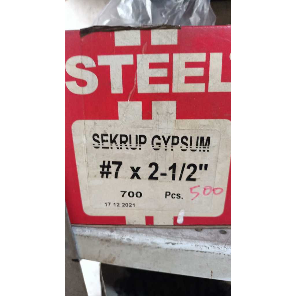 SKRUP SEKRUP GYPSUM 7X2 1/2 PANJANG 60MM 6 CM 6CM DRYWALL SCREW GIPSUM DIAMETER 3,5MM
