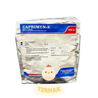 Caprimun E 500 gram Vitamin E Selenium Tingkatkan Produksi Ayam Petelur Layer Sanbe