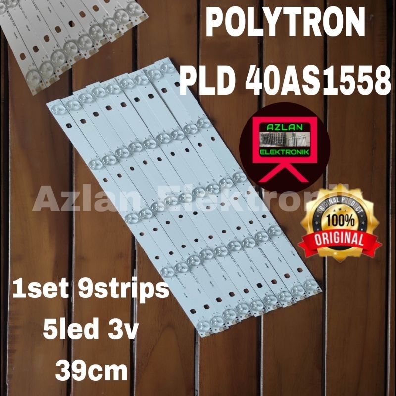 BACKLIGHT LED TV POLYTRON 40" PLD 40AS1558 BL LAMPU 40in 5K 9STRIPS 3V