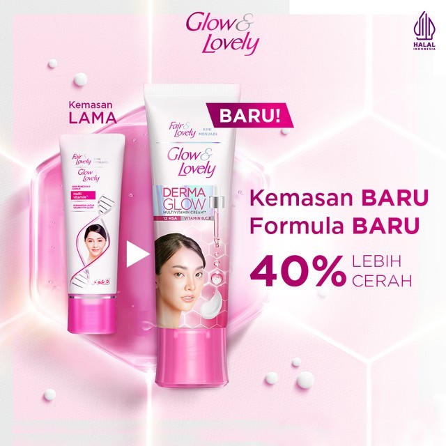 FAIR & LOVELY / GLOW & LOVELY CREAM MULTIVITAMIN /Glow & Lovely DermaGlow Multivitamin Cream