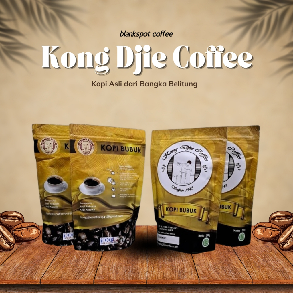 

Kopi Bubuk Kong Djie Asli Belitung 200 Gram (Original)
