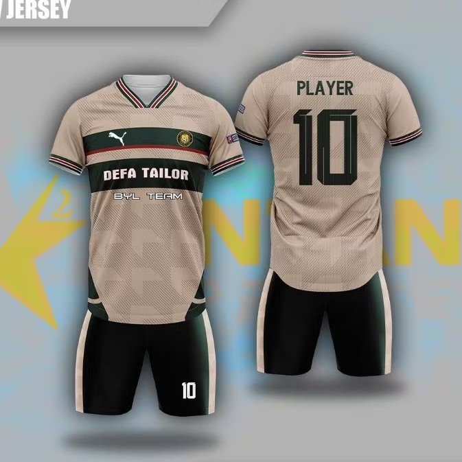 Jersey custom full printing kain embos premium