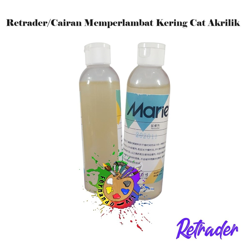 

Maries Retrader A - 71801 / Maries Retrader 180ml -Cairan Memperlambat Pengeringan Cat Akrilik