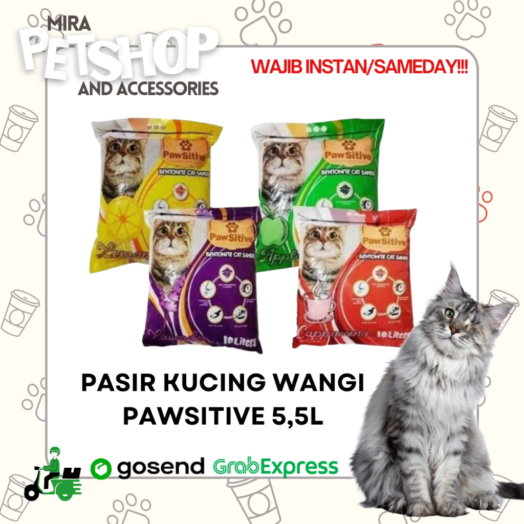 Pasir Kucing PAWSITIVE 5,5L -  Cat Litter Pasir Kucing