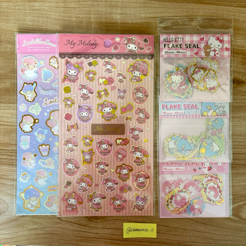 

SANRIO — Sticker Sheet Flake Seal My Melody Hello Kitty Little Twin Star My Sweet Piano Tuxedo Sam