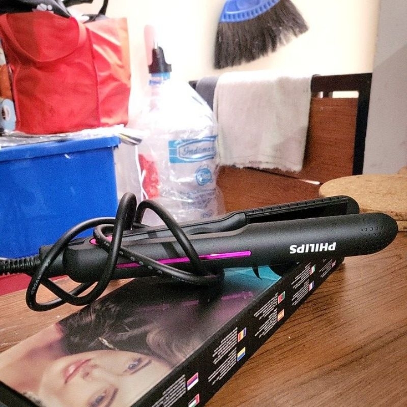 preloved (barang baru) philips catokan rambut 2 in 1 keramik catok lurus catok curly