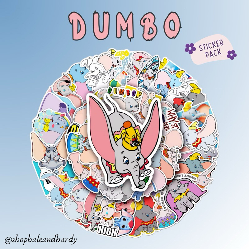 

DUMBO Sticker Pack | Die-Cut Stiker Kartun Dumbo Gajah Lucu Aesthetic