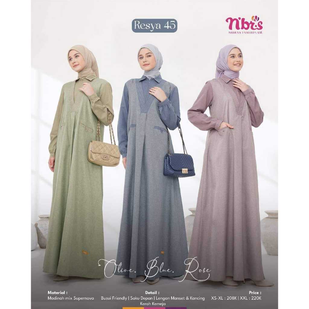 NIBRAS RESYA 45 GAMIS BUSANA MUSLIM WANITA