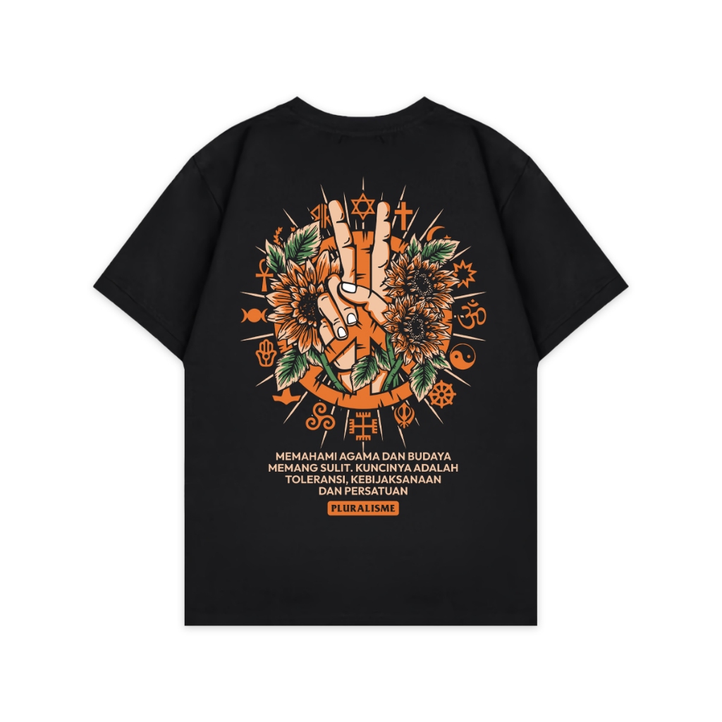 Kaos Pluralisme 14 Toleransi Kebijaksanaan dan Persatuan - Baju tshirt Kata Kata Toleransi Persatuan