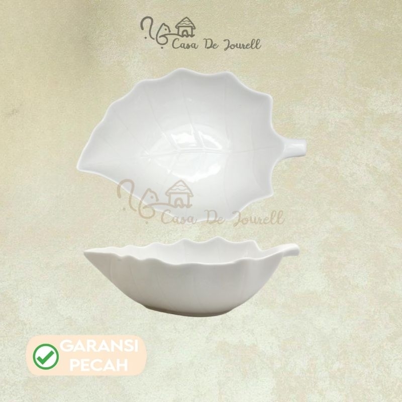 [X9-11] Mangkok Model Daun 9x8" P/Keramik/Mangkok model daun aesthetic/Mangkok model daun cantik