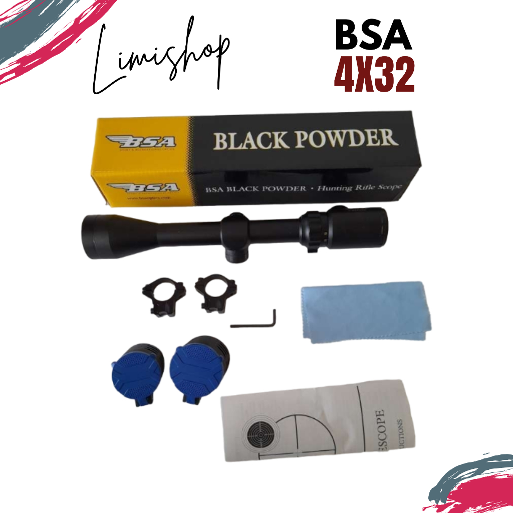 Teleskop / Telescope BSA 4X32 Tutup Flip