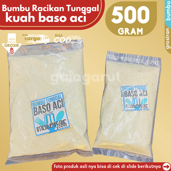 

GROSIRAN - 500gr BUMBU TUNGGAL Kuah BASO ACI isi 2x250gr by GG (Bisa COD/Grosir/Kargo)