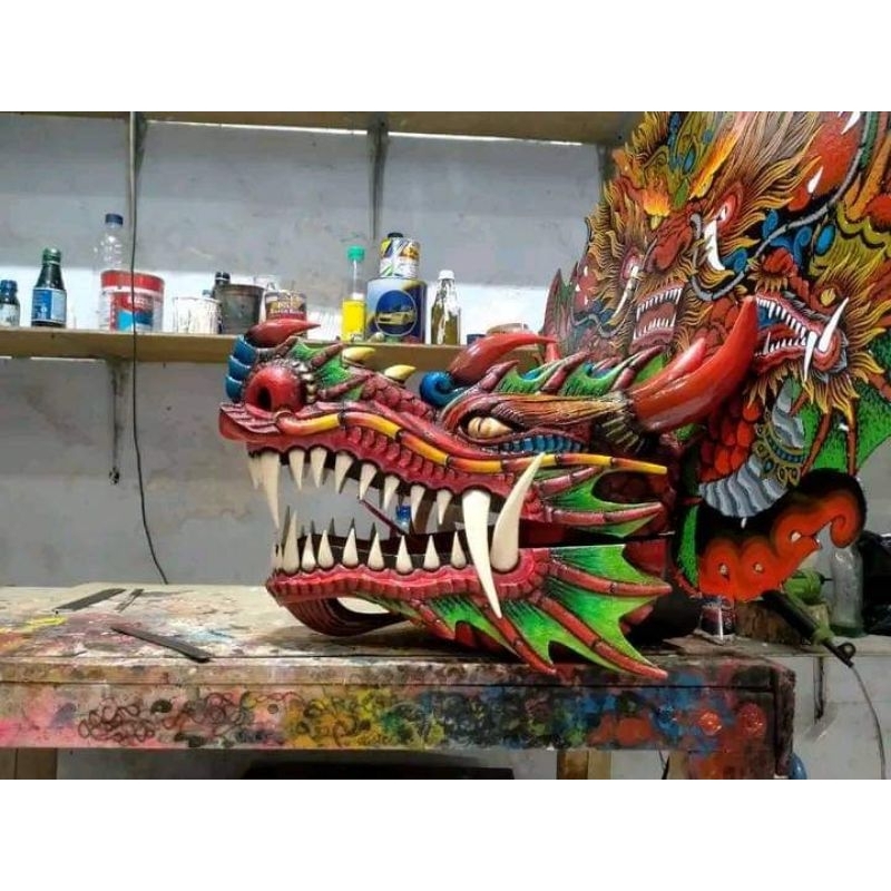 mainan barongan anak anak full airbrush ndas jamang