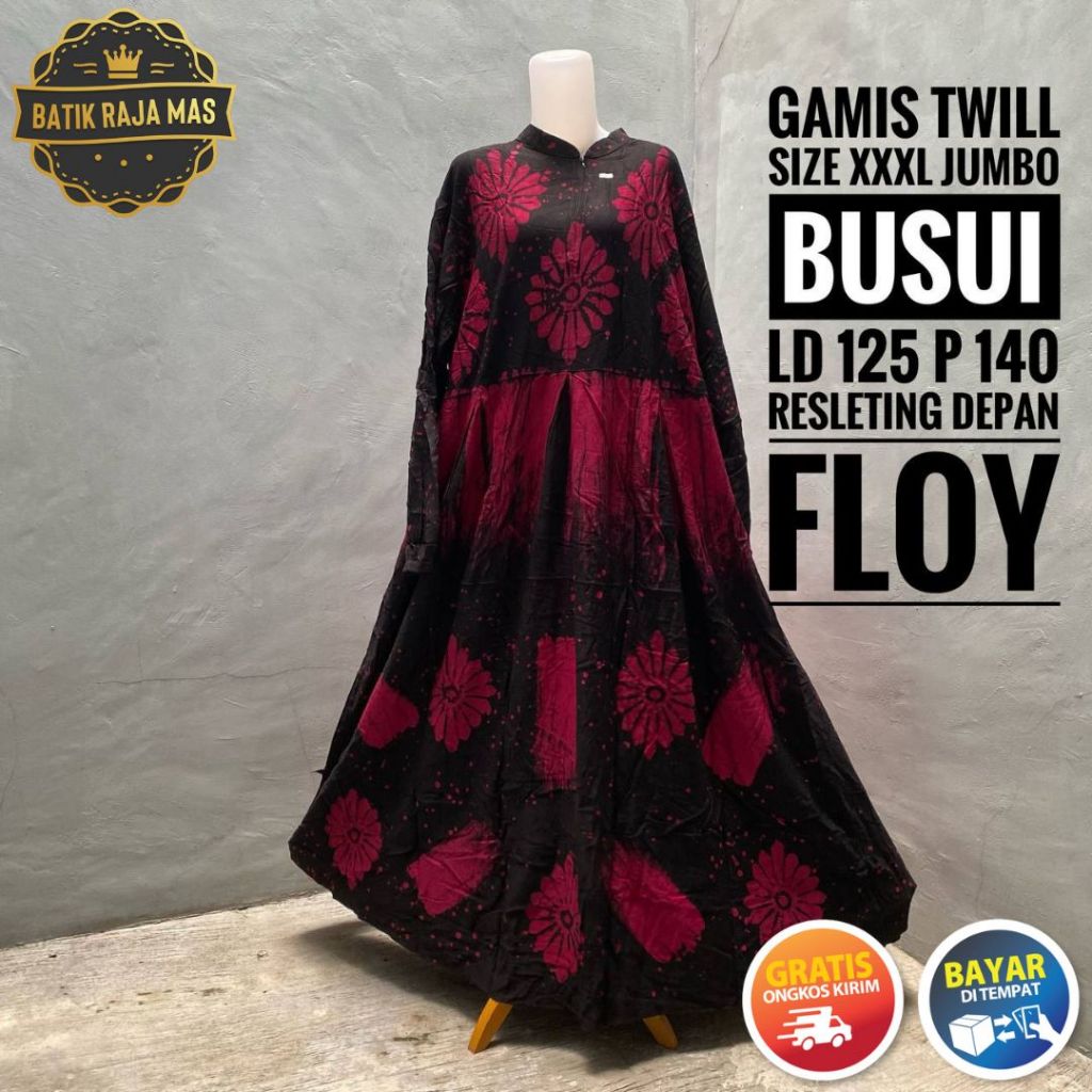 Gamis Ibu Ibu Orang Tua Wanita Dewasa Syari Lebaran Kekinian Twill Ori Pekalongan Busui Friendly Res