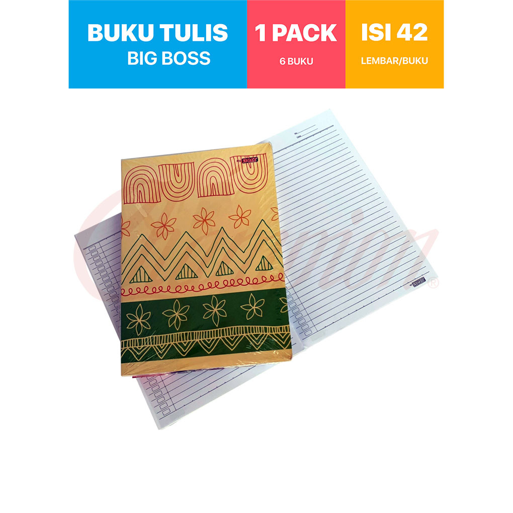 

Buku Tulis BigBoss 42 Lembar Buku Sekolah Campus Isi 6/pack Motif Random