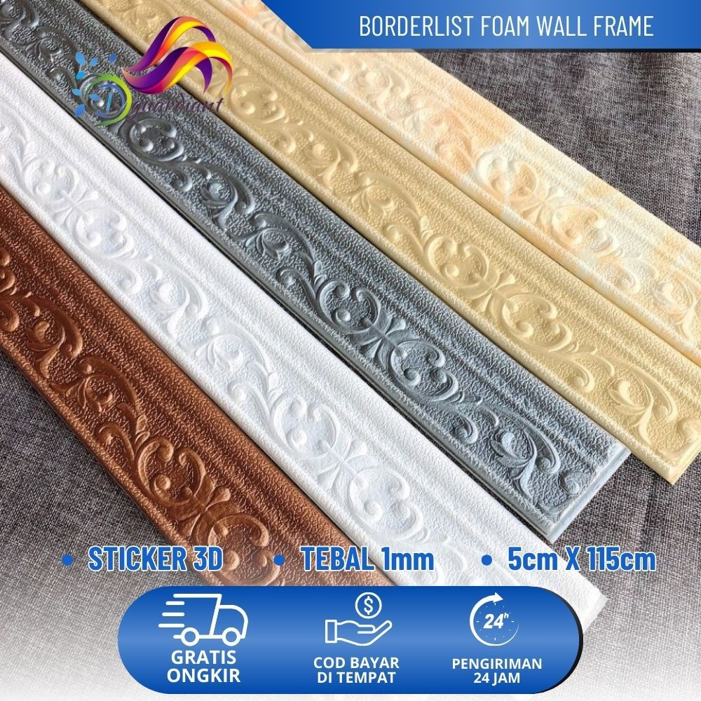 BORDER LIST FOAM 3D Wall Frame List Border Foam Moulding 3D Wallpaper PLAFON BORDER LIST 4,5cmx115cm