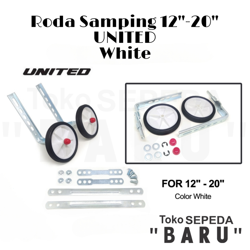 TB - Roda Samping Sepeda Anak UNITED Ukuran 12-20 inch
