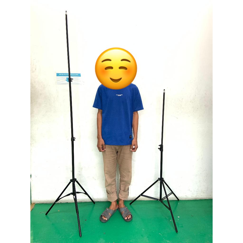 new deals termurah tripod stand 2 meter 2.1 meter kualitas bagus tripod 210 cm hp handphone kamera
