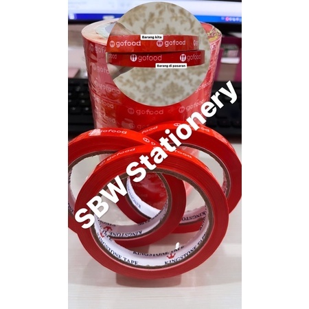 

(UKURAN 45MM & 12MM) Lakban PRNTING GO BLOK MERAH Kiloan Layak Pakai