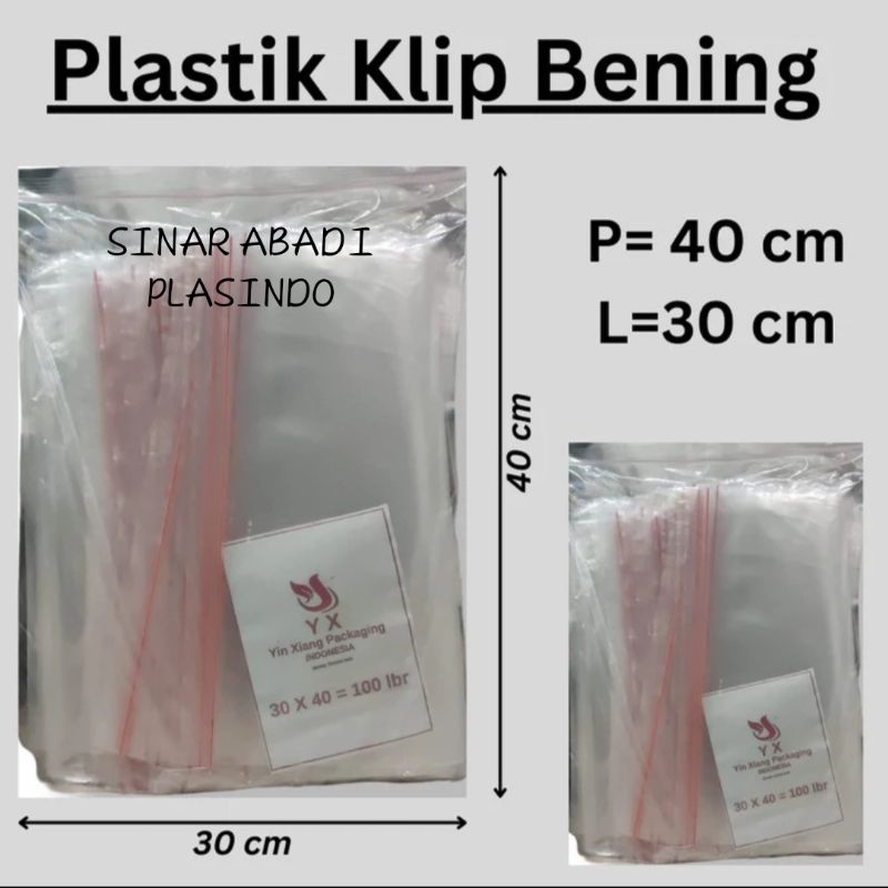 

PLASTIK ZIP LOCK 30X40 - PLASTIK KLIP ZIP LOCK CLIP 30 X 40 100 PCS